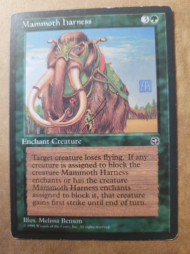 Mammoth Harness Homelands MTG Magic 1995 English Green (Melissa Benson) LP - Image 1 of 1
