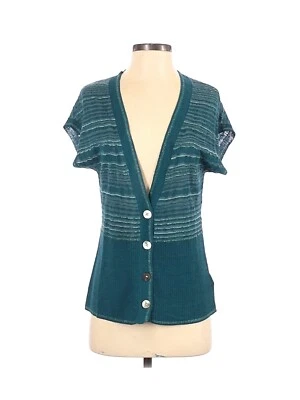 Cárdigan suéter Coldwater Creek talla pequeña azul verdoso ligero manga corta Foto 1 de 4