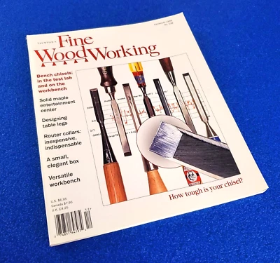 FINE WOOD WORKING BENCH CHISELS IN THE TEST LAB DEC 1999 MAGAZINE SHIPS FREE - Image 1 of 4