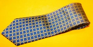 TOM JAMES MADE IN U.S.A. BLUE/GOLD/RED CROSS STRIPED TIE - DESIGNER TIES - TIES. - Picture 1 of 3
