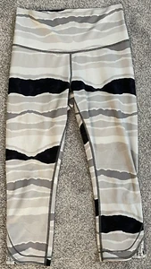 Lululemon Damengröße 27 x 21 True Self Cropped weiß gestreifte Leggings (D1) - Bild 1 von 11