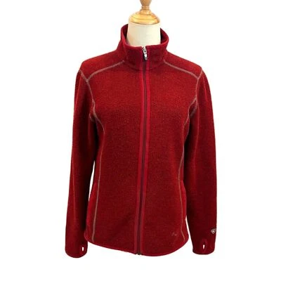 Chaqueta Kuhl Roja Vellón Cremallera Completa Cuello Simulado AlfPaca Vellón Pequeña Exterior Foto 1 de 4