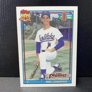 1991 Topps MLB #471 Mike Lieberthal Rookie Card Philadelphia Phillies (Lot of 2) - Bild 1 von 4