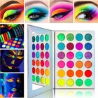 GlitzyGurl Compact Neon Pigment Glitter Eye Shadow Palette 24 Shade & Mirror Set