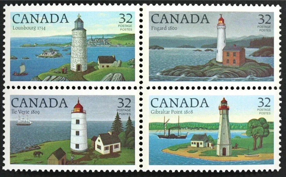 CANADA 1984 #1032-35 32c Historic Lighthouses Mint NH - Image 1 of 1