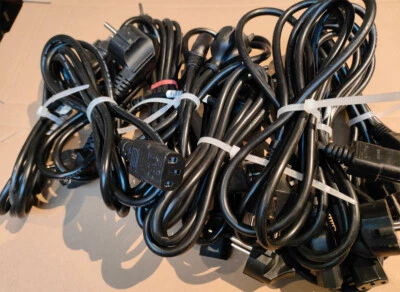 20x Stück Kaltgerätestecker Strom kabel PC Netzkabel Monitor Drucker 3-PIN - Bild 1 von 2