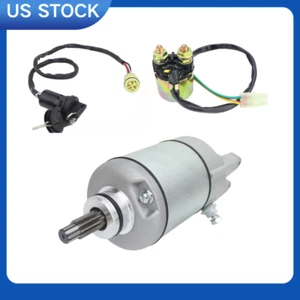 Starter For Honda Foreman Rubicon TRX500FA 2001-2014 & Relay & Ignition Switch - Bild 1 von 10