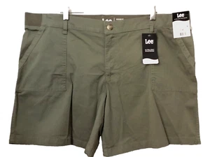 LEE REGULAR FIT MIDRISE DEEP LICHEN GREEN BERMUDA/UTILITY SHORTS Sz 20 M - Picture 1 of 8