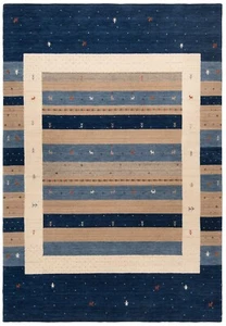 Handloom Tejido a Mano Oriental 245x171 cm-Fine, Moderno, Carpet, Manta, Azul - Picture 1 of 11