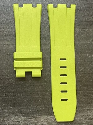 AUDEMARS PIGUET DIVER 15703 HEBILLA ESPIGA 28/24 MM con CORREA DE GOMA VERDE LIMA fabricante de equipos originales Foto 1 de 4