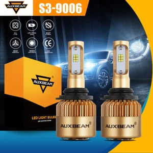 AUXBEAM COB 9006 HB4 HB4U LED Headlight Bulbs Kit 72W Turbo Hi/Low Beam 6500K S3 - Picture 1 of 12