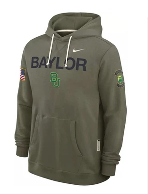 Sudadera con Capucha Baylor Bears Nike Olive 2025 Apreciación Militar Para Hombre GRANDE Foto 1 de 4