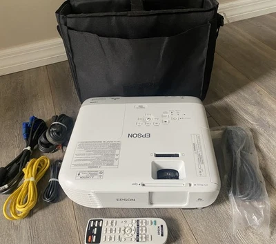 Epson Powerlite 108 HDMI Projector -NICE BUNDLE w/ Remote / Padded Case & Cables - Image 1 of 4