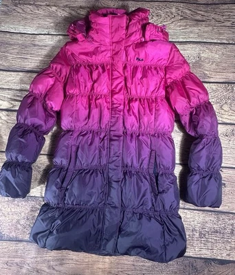 Vintage FILA Down Ombré Puffer Coat Goose 80/20 Heat Down Size Large - Image 1 of 4