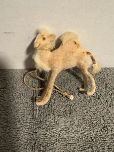 Vintage Wagner Künstlerschutz beflocktes Kamel Christbaumschmuck Retro Deko - Bild 1 von 4