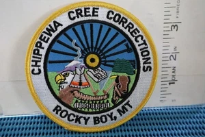 tribal indian police patch CHIPPEWA CREE CORRECTIONS ROCKY BOY MONTANA - Picture 1 of 1