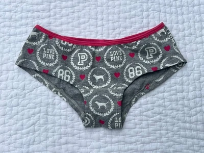 Calcinha de biquíni vintage Victoria's Secret rosa filhote cachorro 86 gráfica algodão atrevido M - Imagem 1 de 4