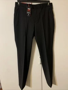 Hugo Boss Dress Pants Mens 30R Virgin Wool Straight Fit Black Trousers 30x30 Dk4 - Picture 1 of 4