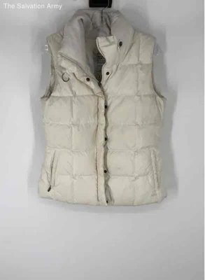Eddie Bauer Womens White Zipped Pockets 700 Fill Power Puffer Vest Size M - Image 1 of 4