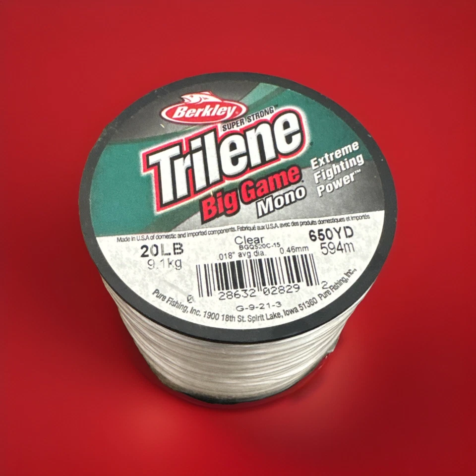 Berkley Trilene Big Game Clear Fishing Line 20lb Heavy Duty Mono Strength 650 YD - Image 1 of 1