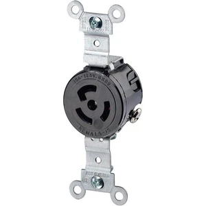 Leviton 4710 NEMA L5-15R 15 Amp 125 Volt Locking Receptacle - Picture 1 of 6