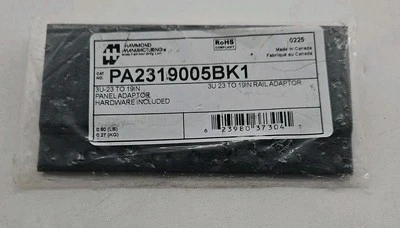 Hammond - PA2319005BK1 - 3U 23 to 19" Rail Adapter - Package of 2 - Image 1 of 2