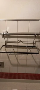 PORTAROTOLO SOTTOPENSILE CUCINA IN ACCIAIO PER BARRA PORTAMESTOLI - Foto 1 di 2
