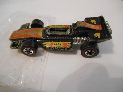 Винтаж 1973 Hot Wheels Redline Formula P.A.C.K. Упаковка черный гоночный автомобиль Гонконг - Изображение 1 из 4