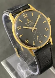Rare Vintage DARWIL LUXE ,C.7018 ,Jew17,Hand-winding men's watch & box near mint - Picture 1 of 12