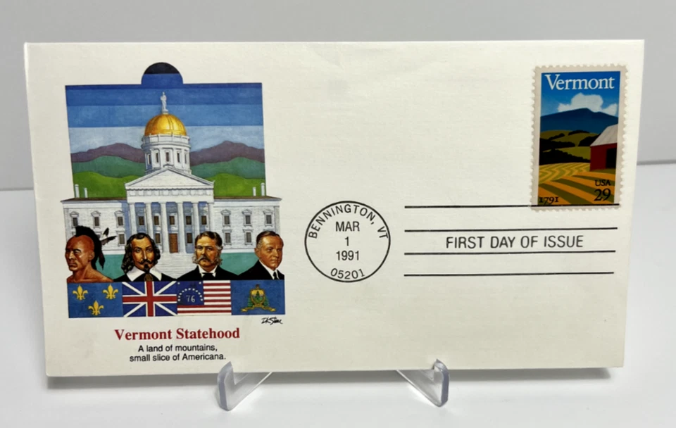 US FDC 1991 Vermont Statehood A Land Of Mountains  - Image 1 of 2