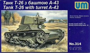 UniModel 1/72 T-26 con tanque de artillería torreta A-43 - Imagen 1 de 1