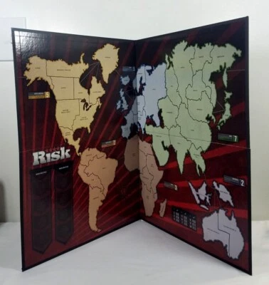 Risk 2008 Game Board Map ONLY Strategic Conquest Board Game Replacement - Image 1 of 4