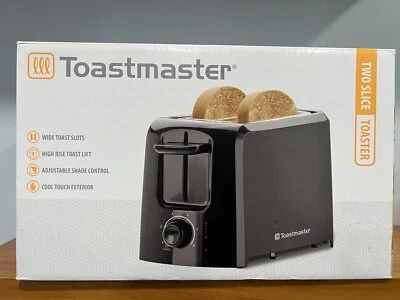 TOASTMASTER NIB 2-Slice Wide Slot Cool Touch Black Toaster NEW Missing UPC - Image 1 of 4