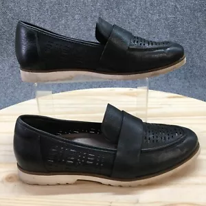 Earth Shoes Womens 8.5 M Masio Penny Loafers Black Leather Casual Almond Toe - Picture 1 of 16