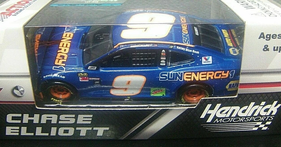 Acción escala 1/64 2018 #9 Chase Elliott SunEnergy1 Blue Watkins Glen Win Camaro Foto 1 de 1