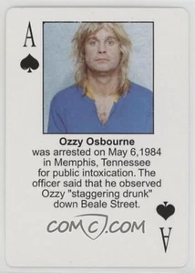 Ozzy Osbourne Black Sabbath Stars Behind Bars Mug Shot Playing Trading Card - Picture 1 of 1