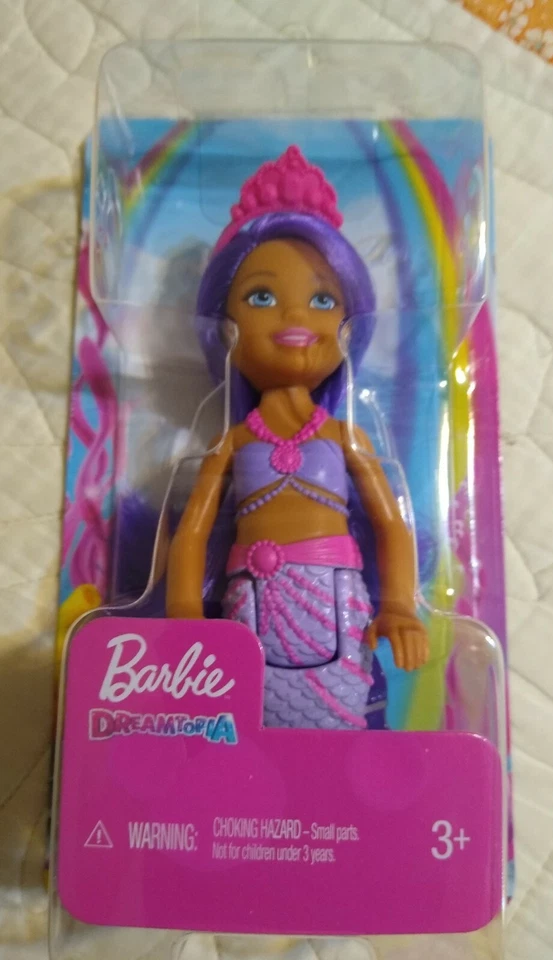 Mattel Barbie Dreamtopia Chelsea Mermaid Doll With Purple Hair