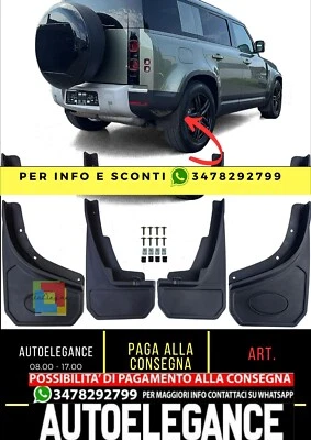 Set paraspruzzi Premium anteriori e posteriori per Land Rover Defender L663 dal - Immagine 1 di 4