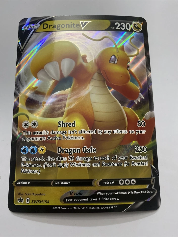 JUMBO Pokemon Card Dragonite V SWSH154 Oversized Promo - Image 1 of 1