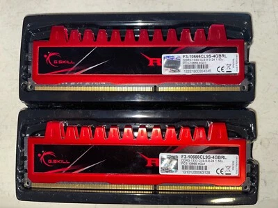 G.Skill Ripjaws PC3-10666 DDR3-1333 F3-10666CL9S-4GBRL Desktop Memory RAM 4GB - Image 1 of 2