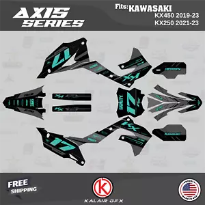 Graphics Kit for KAWASAKI KX450 (2019-2023) Axis Series - TEAL-SHIFT - Picture 1 of 6