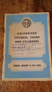 1952 VINTAGE CATALOGUE FREDK BRABY & CO LTD - GALVANISED CISTERNS TANKS ETC. - Picture 1 of 5