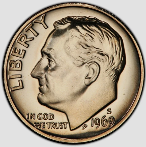 GEM PROOF 1969-S Roosevelt Dime San Francisco Mint USA 10c BUY MORE, SAVE MORE! Cover
