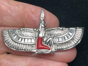 925 Sterling Silver Handmade Winged Isis  pendant From Egypt - Picture 1 of 8