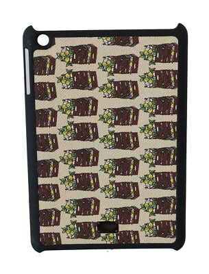 DOLCE & GABBANA Case Cover Brown Beige Lemon Leather iPad Mini Tablet RRP $200 - Image 1 of 4