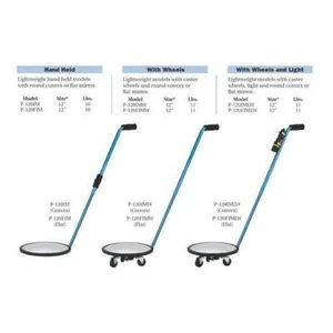 P120FIMLW Flat Inspection Mirror with light And Wheels - Picture 1 of 1