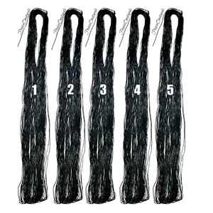 Hilo de goma negro enhebrado africano estiramiento cabello afro natural 5 piezas - Imagen 1 de 9