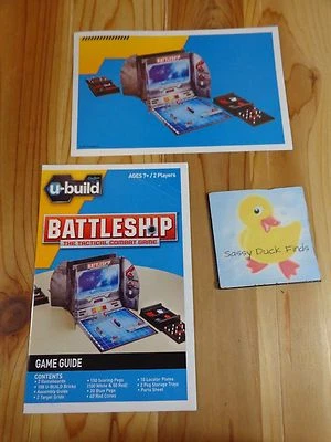U Build Battleship RULES AND BUILDING INSTRUCTIONS Replacement Parts 2010 Milton - Image 1 of 4