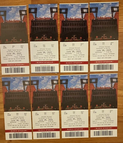 ST. LOUIS CARDINALS TICKET STUB 6-28-23 MINT ASTROS 10 CARDINALS 7 Cover