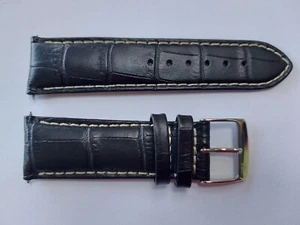 Genuine Hamilton Black Leather Watch Strap 22MM H600100318 - Picture 1 of 5